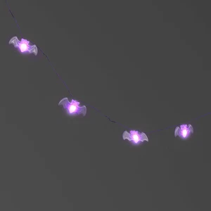 Hyde and Eek IRIDESCENT BAT STRING LIGHTS Indoor/ Outdoor Halloween Decorations - Picture 1 of 1