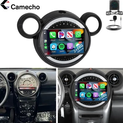 Radio estéreo para automóvil Android 15 Apple Carplay GPS para BMW Mini Cooper R56 2007-2014 Foto 1 de 4