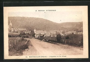 Old postcard Montreuillon, L ́Aqueduc seen from the village - Picture 1 of 2