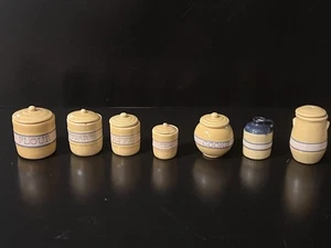 Juego de botes amarillos miniatura THT Tender Heart Treasure 1994, cuenco batidor y jarra - Imagen 1 de 5