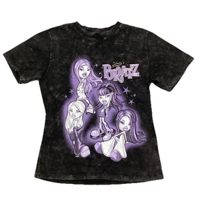 Bratz T-Shirt Stonewash Black Grey Purple Bratz Dolls Merch Size XS Women’s - Picture 1 of 5