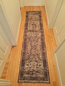 Alfombra de corredor lavable 2x8 antideslizante alfombra de corredor de pasillo vintage marrón topo - Imagen 1 de 7