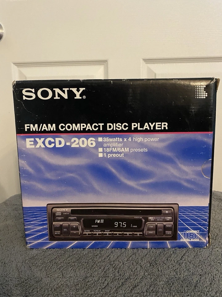 Rádio estéreo automotivo Sony EXCD-206 AM/FM player CD $não perca. Tempo de Natal - Imagem 1 de 1