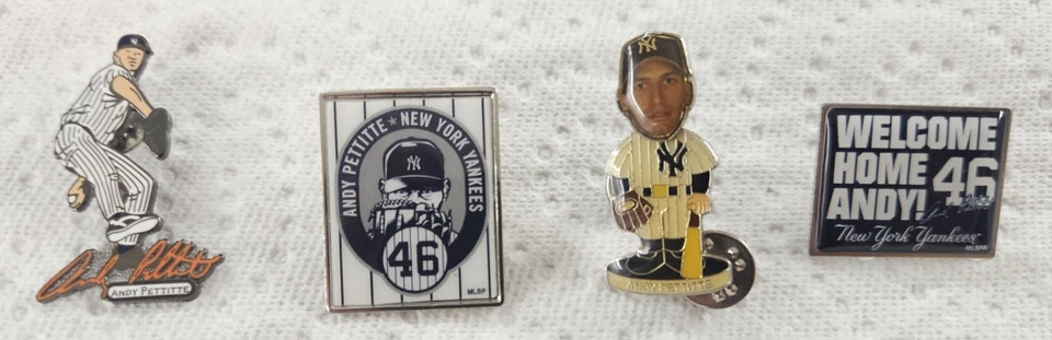 NEW YORK YANKEES YANKEE STADIUM ANDY PETTITTE 4 PIN SET - Image 1 of 1