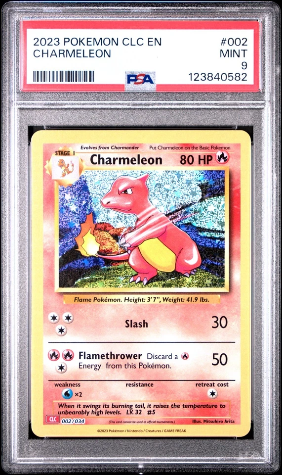 Charmeleon CLC 002/034 Classic Collection 2023 Pokemon Card - PSA 9 MINT - Image 1 of 2