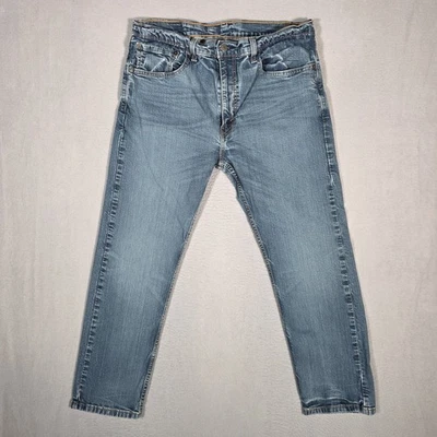 Levis 502 Jeans Mens 36x29** Blue Regular Tapered Medium Wash Stretch Denim - Image 1 of 4