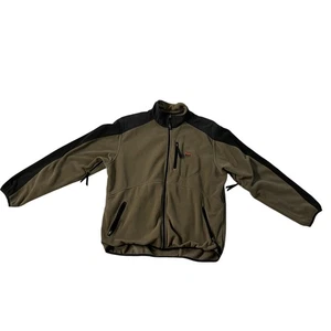 LL Bean Jacket Mens XL Tall Green Black Polartec Fleece Soft Shell Outdoors USA - Picture 1 of 19