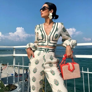 Zimmermann Verity Top Size 2 & Pants Size 3 Set 12 / 14 AU - 8 / 10 US Floral - Bild 1 von 13