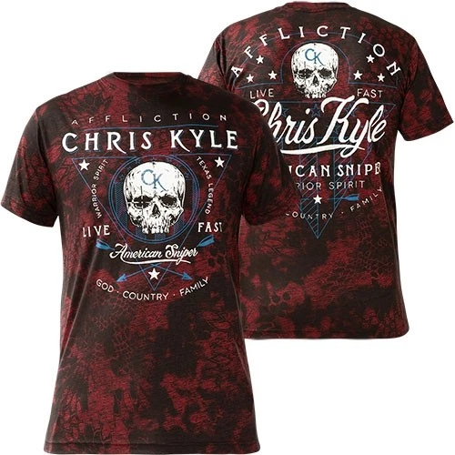 AFFLICTION T-Shirt CK Cartridge Schwarz/Rot T-Shirts - Bild 1 von 1