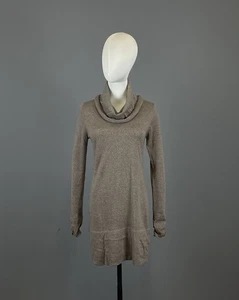 Abito maglione midi FABIANA FILIPPI lana marrone collo tartaruga Lagenlook maglia IT 40 - Foto 1 di 15