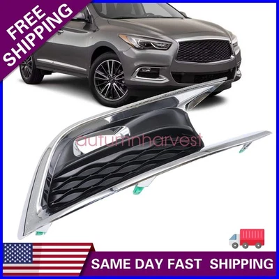 Fit 2016-2020 Infiniti QX60 Front Fog Light Lamp Cover Bezel Passenger Side RH - Image 1 of 4