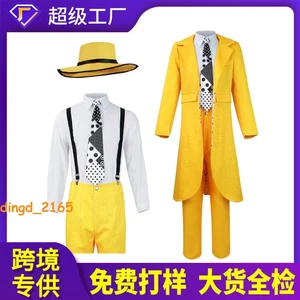 La Maschera Stanley Ipkiss Film Cosplay Costume Tuta Cappotto Poliestere Halloween Nuovo - Foto 1 di 9