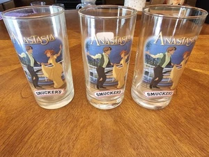Vintage 1998 Smucker's Anastasia & Dimitri Jelly Glass Lot 3 - Picture 1 of 7