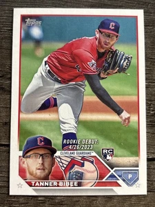 Serie Actualización Topps 2023 - Novato Debut Tanner Bibee #US107 (RC) - Imagen 1 de 2
