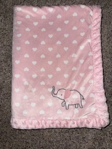 COPERTA NEONATO CARTERS bambino mio ROSA grigio elefante bianco cuore pois sherpa - Foto 1 di 4