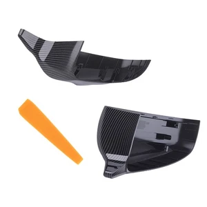 Door Mirror Guard for BMW X5 X6 E70 E71 07-13 51162182697 Carbon Fiber Pattern - Picture 1 of 12