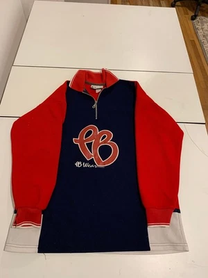 Vintage Fubu Shirt Men Large Red Navy 1/4 Zip 90s Streetwear Wu-Tang Skater Rare - Image 1 of 4