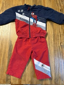 Vintage 2005 Marvel Spiderman 2 Piece Track Suit Set Size 2T 3T Y2K Embroidered - Picture 1 of 24