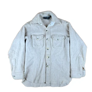VTG Swanndri Jacket Mens Size Medium Beige Button Up Wool Bomber Shacket Outdoor - Bild 1 von 16
