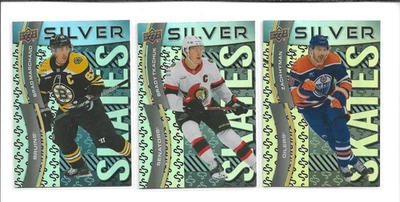 2024-25 UPPER DECK EXTENDED SILVER SKATES GOLD 3 LOT MARCHAND,HYMAN,TKACHUK /250 - Image 1 of 2