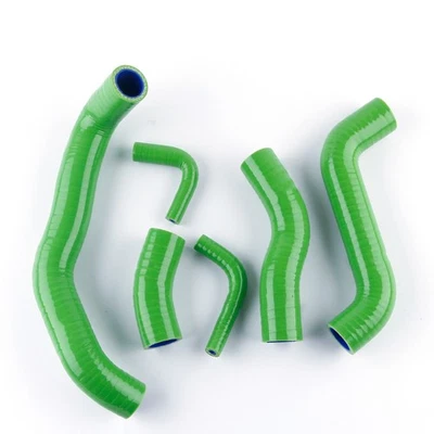 High Temp Silicone Radiator Hose Fit 02-07 Kawasaki ZRX1200R ZX12R Green - Image 1 of 4