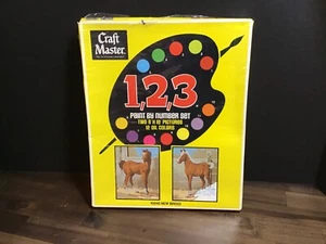 Vintage 1971 Paint by Number Kit Horses Ponies New Breed Craft Master New 10245 - Picture 1 of 9