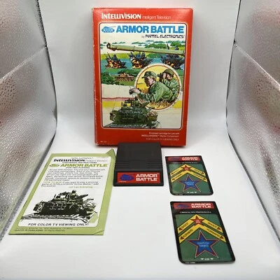 Intellivision Armor Battle Video Game Vintage CIB Complete W/ Manual & Overlays - Image 1 of 4