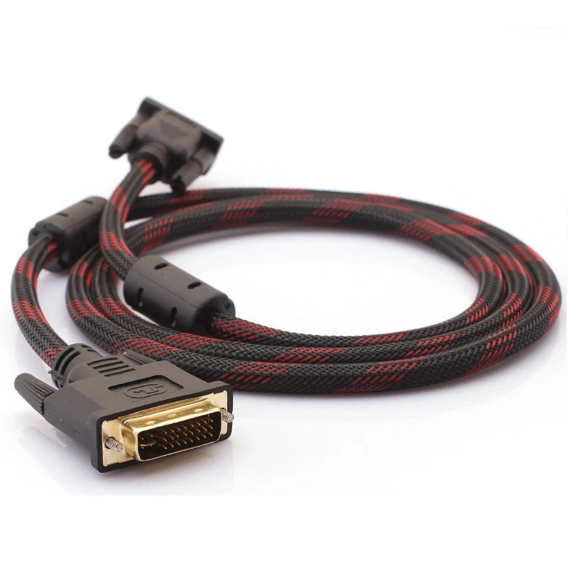 5FT/1.5M DVI-I Dual Link (24+5) Male to VGA Male Video PC Monitor Cable Cord - Image 1 of 4