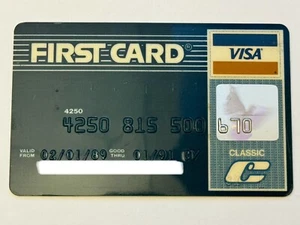 Vintage First Card Classic Visa Credit Card▪️Expired in 1991▪️FCC National Bank - Picture 1 of 2