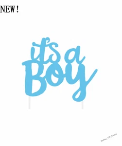 ITS A BOY CAKE TOPPER BABY SHOWER GIRLS GENDER REVEAL PARTY - Picture 1 of 1