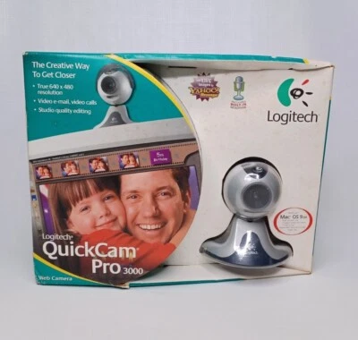 Logitech QuickCam Pro 3000 Web Cam Vintage Unopened - Image 1 of 4