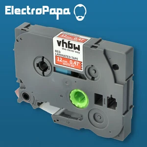 Schriftbandkassette weiß auf rot für Brother P-Touch TZ-435, TZE-435