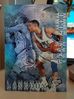 1999 Press Pass Authentics Team 2000 Trajan Langdon Rookie DUKE DETROIT PISTONS - Image 1 of 2