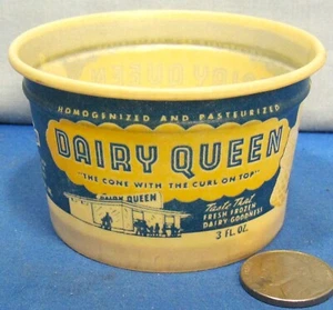 Dairy Queen 1949 Baby Cup ~ Unused ~ Waxed Miniature Ice Cream Cup Free for Kids - Picture 1 of 5
