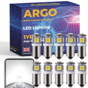 10x 233 Ba9s Led White Xenon T11 Glb989 T4w 6000k Side Light Bulbs Bayonet Cap - Picture 1 of 15