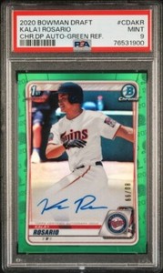 2020 Bowman Draft Chrome Green Refractor Auto #CDAKR Kala'i Rosario /99 PSA 9