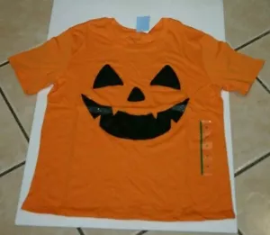 Zoe Liv Jack O'Lantern shirt womens medium Halloween pumpkin glitter orange - Picture 1 of 9