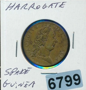 GREAT BRITAIN - HARROGATE - GOLD DEALER SPADE GUINEA - SCARCE - #6799 - Picture 1 of 2