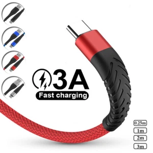 USB A to USB C Type C Fast Charging Cable for Samsung S24 S23 S22 S21 S20 Google - Picture 1 of 15