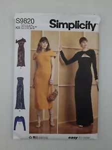 Simplicity Sewing Pattern 9820 S9820 Womens Dress Shrug Size 8-16 Uncut FF - Picture 1 of 2