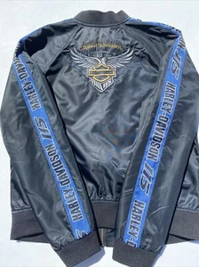Chaqueta de bombardero Harley Davidson para mujer 115 aniversario de nailon 98586-18VW grande - Imagen 1 de 12