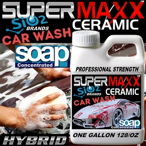 CERAMIC CAR WASH SOAP SIO2 WET LOOK GLOSS - ONE GALLON / 128 OUNCE GREAT VALUE - Picture 1 of 5