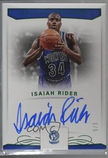 2017-18 Panini National Treasures Signatures Emerald /5 Isaiah Rider #S-IRD Auto