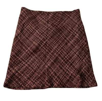 Falda H&M Talla 14 Largo 23” Acrílico Poli Lana Rayón Forrada Tweed Cremallera #ST24 Foto 1 de 4