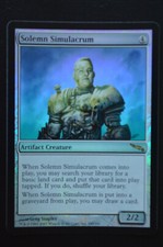 Magic The Gathering MTG SOLEMN SIMULACRUM FOIL Mirrodin NM Near Mint