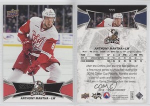 2016-17 Upper Deck AHL SP Red Anthony Mantha #111 Rookie RC