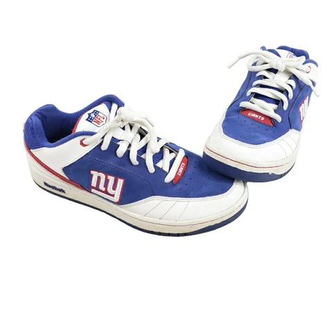 Reebok Men's Size 9 NFL NY Giants Sneakers Shoes New York Football Blue White Cover