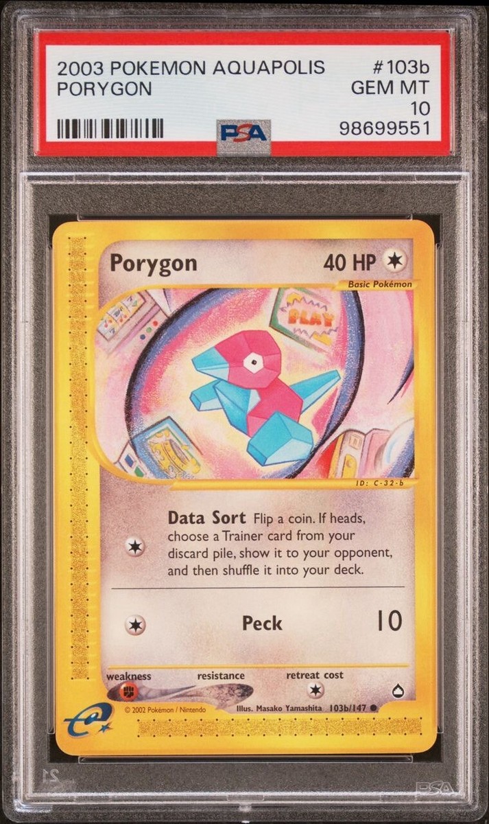 Pokémon TCG Aquapolis Grade 10 Individual Collectible Card Pokémon TCG Aquapolis Grade 10 Individual Collectible Card