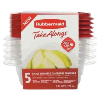 Rubbermaid TakeAlongs 1.26 Cup Food Storage Containers, Set of 5 FREE SHIPPING - Image 1 of 3