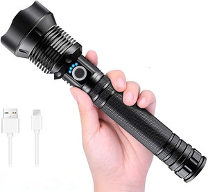 Rechargeable Led Flashlight High Lumens, 90000 Lumens Bright Flashlight Tactical